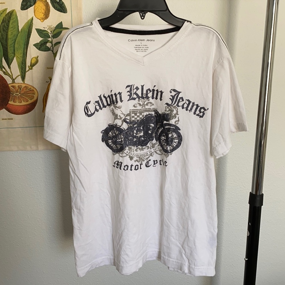 calvin klein motorcycle graphic tee
